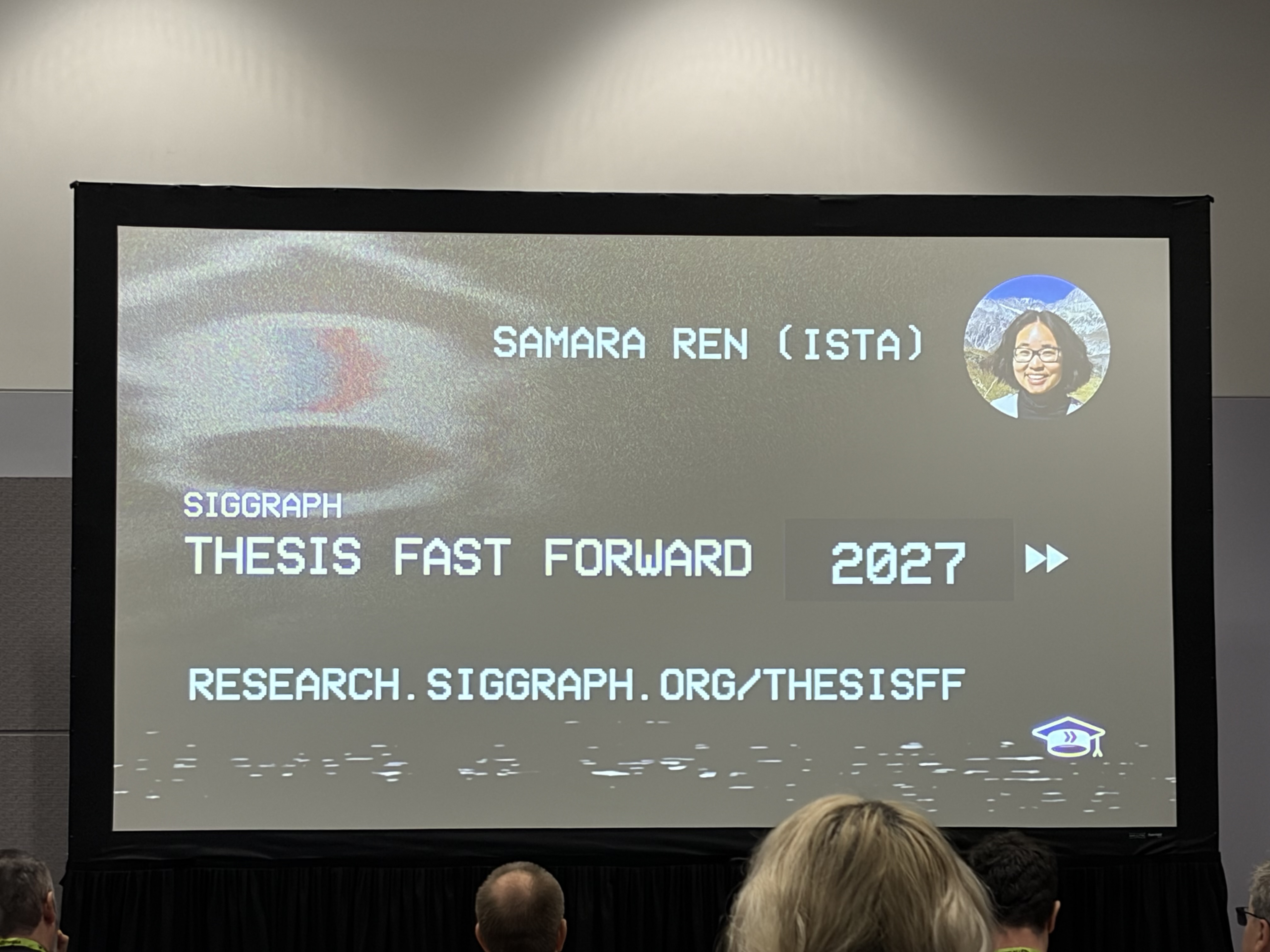 SIGGRAPH Thesis Fast Forward session